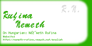 rufina nemeth business card